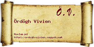 Ördögh Vivien névjegykártya