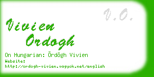 vivien ordogh business card