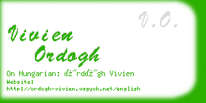 vivien ordogh business card